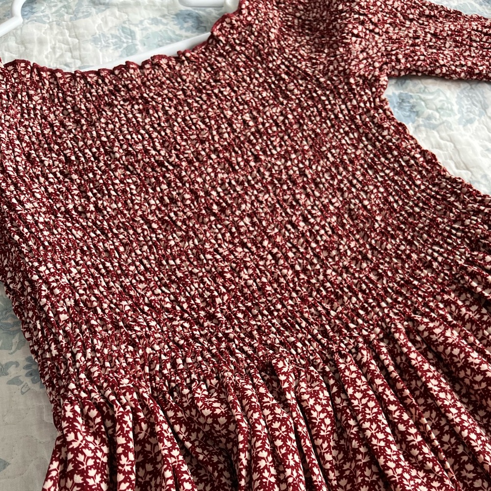 Orang Creek Floral Prairie Smocked Maxi Dress